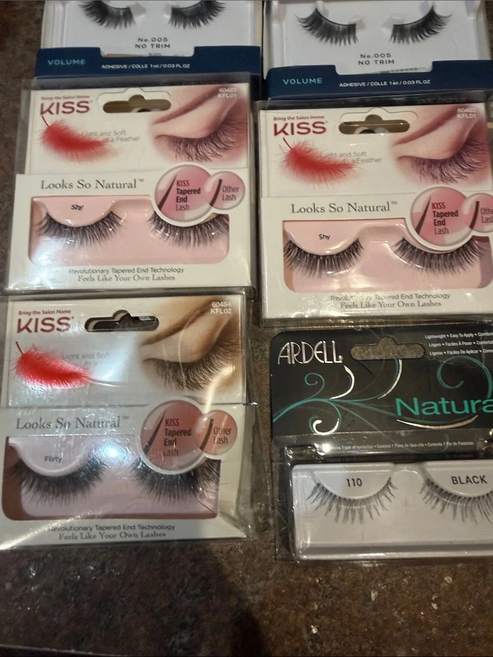 Mixed False Eyelash 11 pc  Lot – Eylure, Kiss, Ardell & More Black Lashes glue